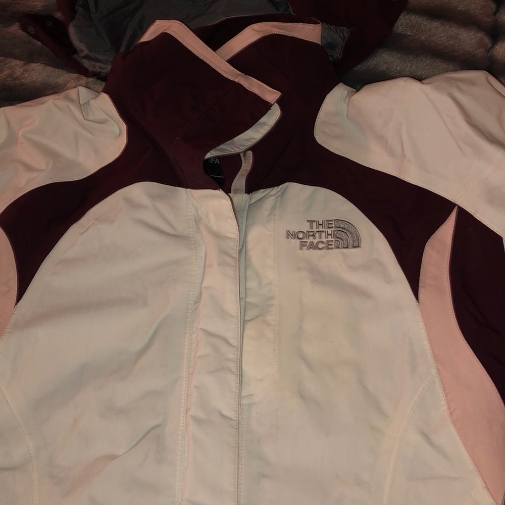 North Face Rain Jacket with detachable hood.